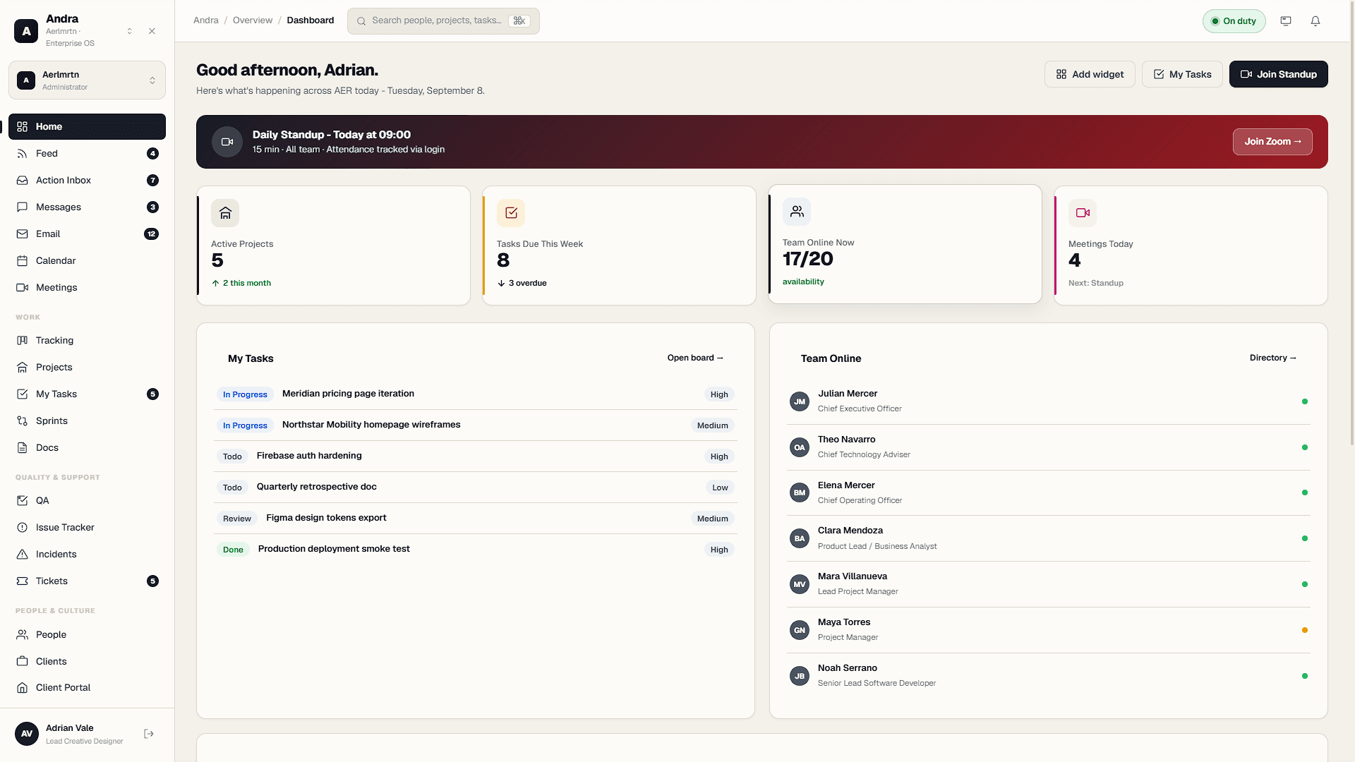 Andra Enterprise OS